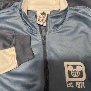 WALT DISNEY WORLD WDW 71 SPIRIT JERSEY BLUE FULL ZIP TRACK JACKET MEDIUM NWT